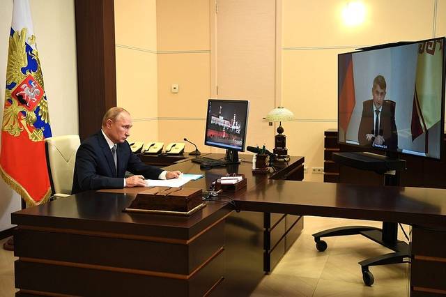 Олег Николаев доложил Президенту России Владимиру Путину о состоянии дел в Чувашской Республике