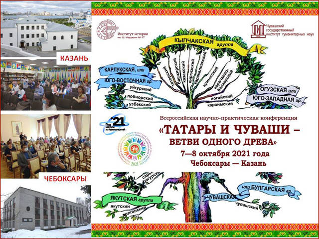 Всероссийская научно-практическая конференция «Татары и чуваши – ветви одного древа» состоится 7–8 октября 2021 г. в Чебоксарах и Казани